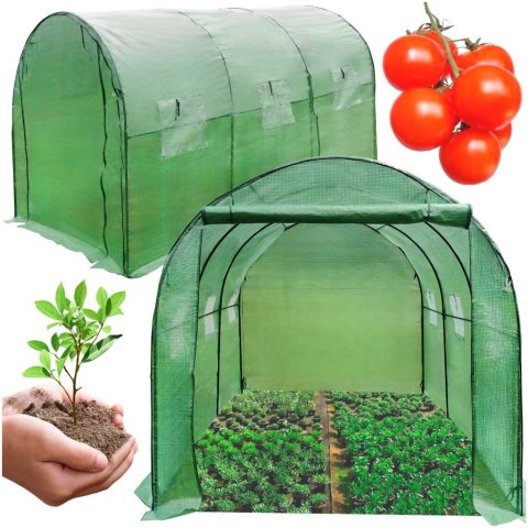 Tunel foliowy ogrodowy LUARO szklarnia na warzywa rośliny 3x2x2 m Tunel foliowy ogrodowy LUARO szklarnia na warzywa rośliny 3x2x2 m