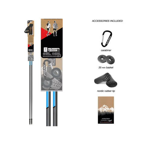 Kije Nordic Walking FIZAN RUNNER niebieskie - 40% Carbonu Kije Nordic Walking FIZAN RUNNER niebieskie - 40% Carbonu