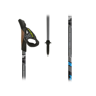 Kije Nordic Walking FIZAN RUNNER niebieskie - 40% Carbonu