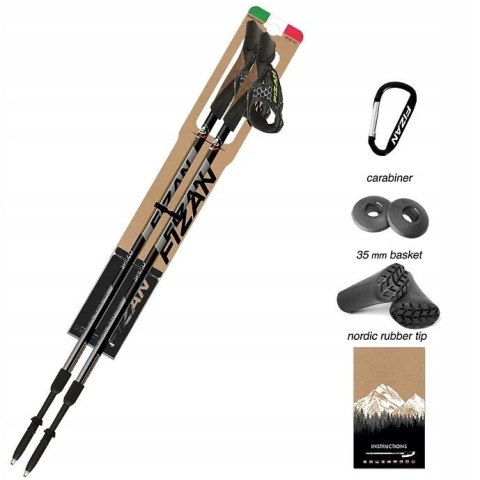 Kije Nordic Walking FIZAN SPEED czarne Kije Nordic Walking FIZAN SPEED czarne
